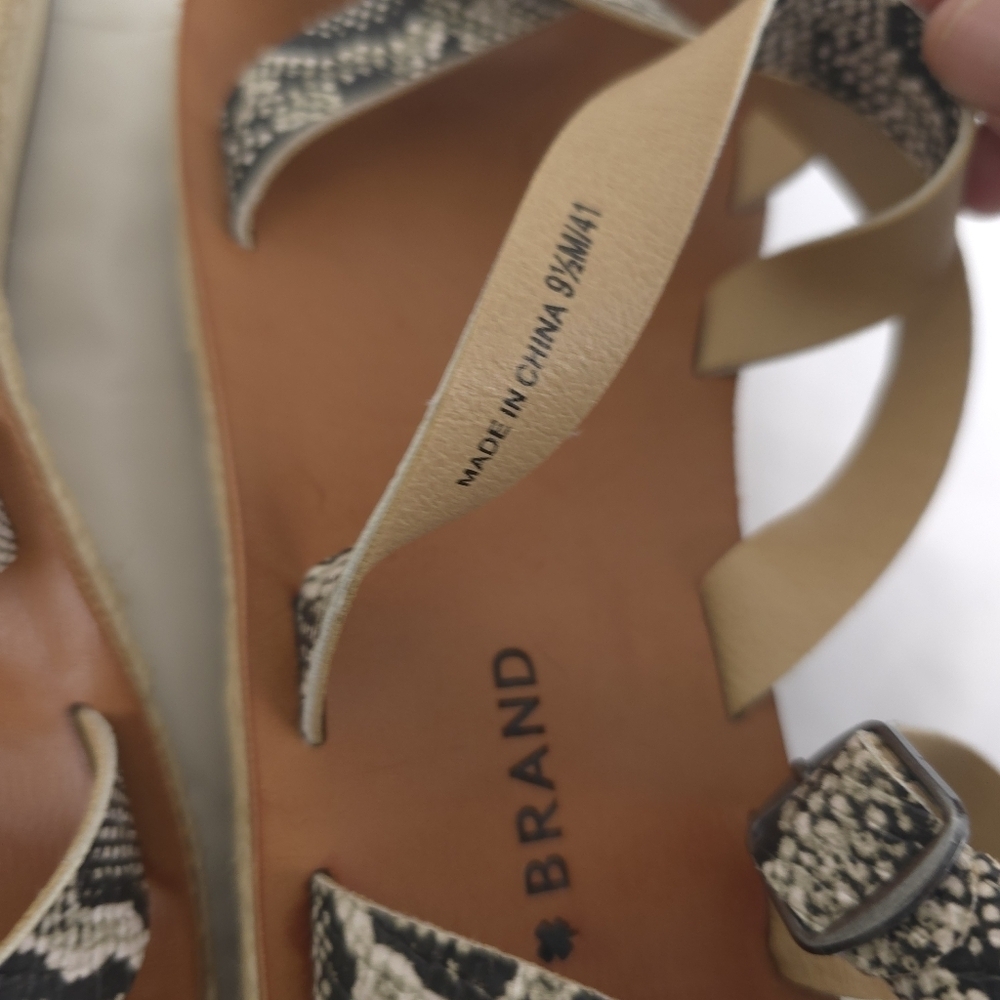 LUCKY Brand Jakina Natural Alamera Wedge Sandals Size 9.5M - Picture 11 of 15